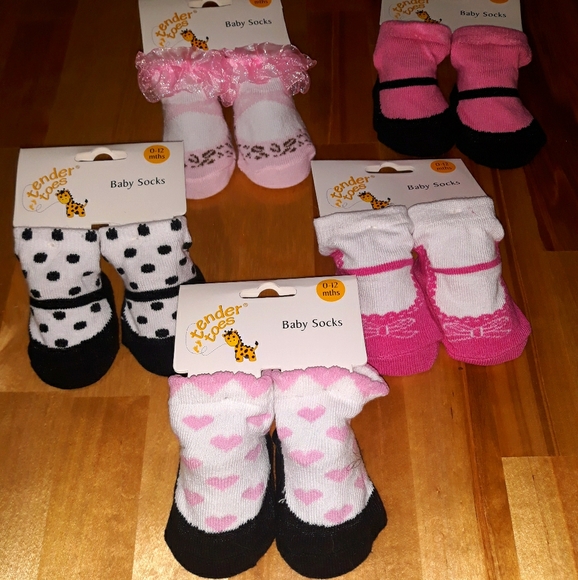 Other - 5 Pairs Baby Girl Socks